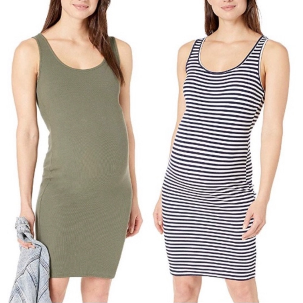 Lot of 2 Maternity Dresses Bodycon Tank S
